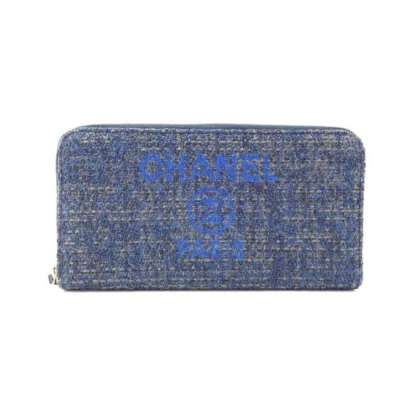 CHANEL Navy Deauville Wallet - Picture 1 of 5